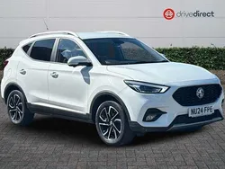 Solid arctic white Used 2024 MG ZS Exclusive Sedan | £13,714 (Fair price)