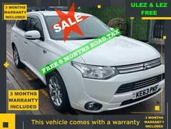 White Used 2013 Mitsubishi Outlander P-HEV SUV | £8,750 (A bit pricey)