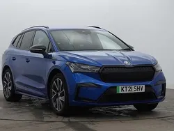 Race blue metallic Used 2021 Skoda Enyaq iV SportLine SUV | £22,995 (Fair price)