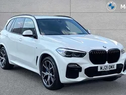 Mineral white metallic Used 2021 BMW X5 M Sport SUV | £44,337 (Fair price)