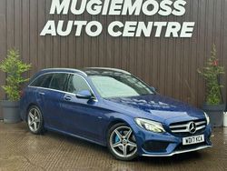 Blue Used 2017 Mercedes C350e AMG line Estate | £11,295 (Expensive)