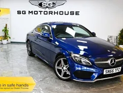 Blue Used 2016 Mercedes C220 AMG line Coupe | £13,395 (Fair price)