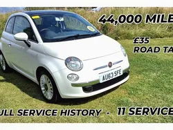 White Used 2013 Fiat 500 Lounge Hatchback | £4,995 (Fair price)