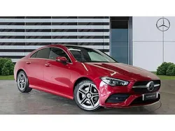 Red Used 2022 Mercedes CLA200 AMG Line Premium Plus Coupe | £26,095 (Fair price)