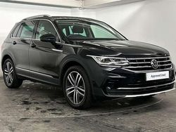 Black Used 2021 VW Tiguan Elegance SUV | £22,295 (Fair price)