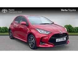 Red Used 2022 Toyota Yaris Hybrid Design Hatchback | £16,677 (Fair price)