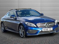 Brilliant blue Used 2018 Mercedes C220 AMG Line Premium Plus Coupe | £17,295 (A bit pricey)