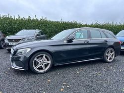 Black Used 2018 Mercedes C220 AMG line Estate | £15,490 (Fair price)