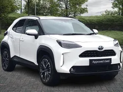 Pure white Used 2023 Toyota Yaris Hybrid Estate | £23,999 (A bit pricey)
