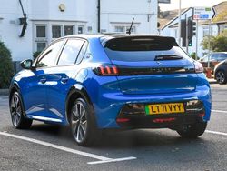 Blue Used 2021 Peugeot e-208 GT Hatchback | £14,396 (Fair price)