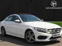 White Used 2017 Mercedes C220 AMG Line Premium Plus Sedan | £13,885 (Fair price)
