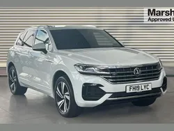 White Used 2019 VW Touareg R-line SUV | £29,491 (Fair price)