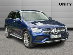Blue Used 2020 Mercedes GLC300 AMG Line Premium Estate | £22,499 (Good price)