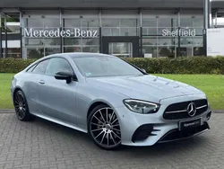 Silver Used 2022 Mercedes E300 AMG line Coupe | £35,985 (Expensive)