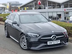 Black Used 2023 Mercedes C300 AMG line Estate | £30,498 (Fair price)