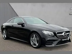 Obsidian black metallic Used 2019 Mercedes E220 AMG line Coupe | £20,150 (Fair price)