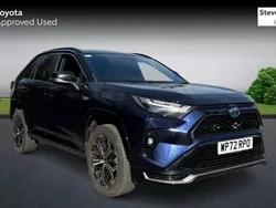 Blue/black Used 2022 Toyota RAV4 Hybrid SUV | £31,635 (A bit pricey)