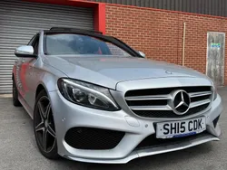 Silver Used 2015 Mercedes C220 AMG Line Premium Sedan | £7,995 (Expensive)