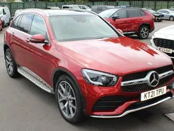 Red Used 2021 Mercedes GLC300 AMG line Estate | £33,000 (A bit pricey)
