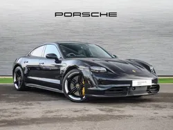 Jet black metallic Used 2024 Porsche Taycan Turbo S Sedan | £112,106