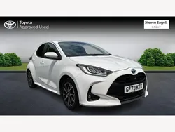 White Used 2023 Toyota Yaris Hybrid Design Hatchback | £17,995 (Fair price)