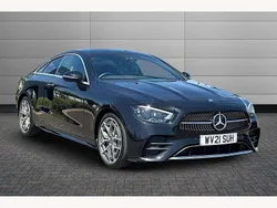 Obsidian black Used 2021 Mercedes E220 AMG Line Premium Coupe | £27,695 (Fair price)