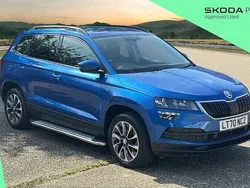 Race blue metallic Used 2020 Skoda Karoq SE Drive SUV | £16,795