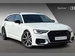 White Used 2025 Audi A6 Black Edition Estate | £41,500 (Expensive)