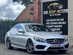 Silver Used 2015 Mercedes C220 AMG line Sedan | £7,995 (Fair price)