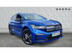 Race blue metallic Used 2025 Skoda Enyaq iV vRS SUV | £39,000