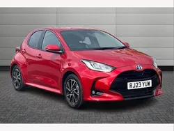 Scarlet flare Used 2023 Toyota Yaris Hybrid Design Hatchback | £18,150 (Good price)