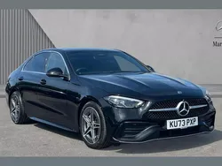 Black Used 2024 Mercedes C200 AMG line Sedan | £31,659 (Fair price)