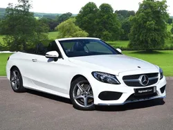 Polar white Used 2018 Mercedes C250 AMG Line Premium Plus Cabriolet | £20,400 (Fair price)