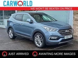 Blue Used 2016 Hyundai Santa Fe Premium SE SUV | £11,990 (Fair price)