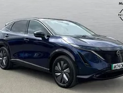 Two tone special blue pearl/pearl black roof and Used 2024 Nissan Ariya Evolve SUV | £28,833 (Good price)