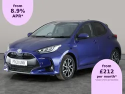 Blue Used 2021 Toyota Yaris Hybrid Design Hatchback | £15,310 (Good price)