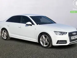 White Used 2018 Audi A4 S-Line Sedan | £18,499 (Fair price)