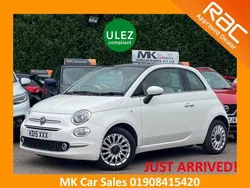 White Used 2018 Fiat 500 Lounge Hatchback | £7,095 (Fair price)