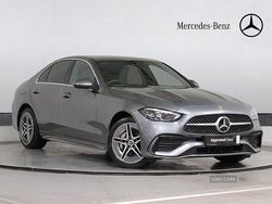 Grey Used 2023 Mercedes C300e AMG line Sedan | £31,995 (Fair price)