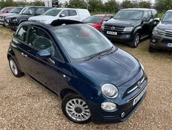 Blue Used 2021 Fiat 500 Lounge Cabriolet | £10,495 (A bit pricey)