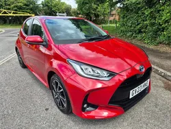 Red Used 2023 Toyota Yaris Hybrid Design Hatchback | £16,550 (Fair price)