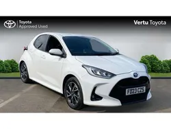 White Used 2023 Toyota Yaris Hybrid Design Hatchback | £16,191 (Fair price)