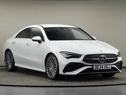 Digital white metallic finish Used 2024 Mercedes CLA180 AMG line Sedan | £29,300 (Super price)