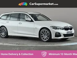 White Used 2022 BMW 330e M Sport Estate | £23,197 (Good price)