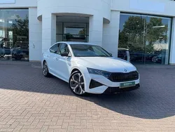 Moon white metallic New 2025 Skoda Octavia vRS Hatchback | £33,490 (Expensive)