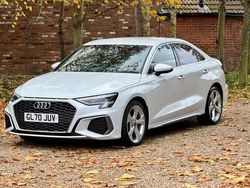 White Used 2021 Audi A3 S-Line Sedan | £19,995 (Fair price)