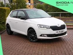 Candy white black magic pearl effect Used 2021 Skoda Fabia SE Hatchback | £13,995 (Fair price)