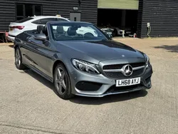 Grey Used 2018 Mercedes C220 AMG Line Premium Plus Cabriolet | £19,750 (Fair price)