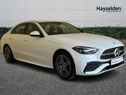 White Used 2023 Mercedes C300e AMG line Sedan | £32,495 (Good price)