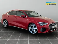 Red Used 2022 Audi A3 S-Line Sedan | £20,295 (Fair price)